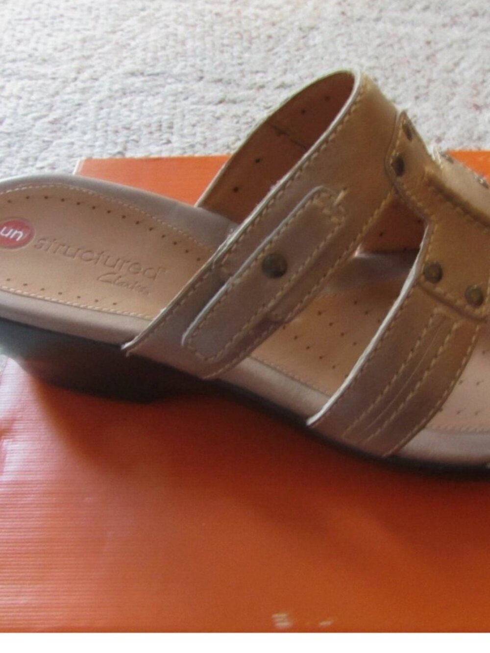 NEW CLARKS SLIDE SANDALS BROWN WOMENS RETALS FOR $110